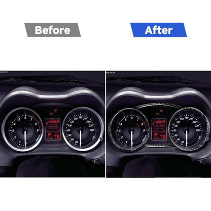 4 PCS Car Carbon Fiber Speedometer Decorative Sticker for Mitsubishi Lancer EVO 2008-2015, Left and Right Drive Universal, Speedometer