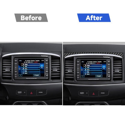 3 PCS Car Carbon Fiber Navigation System Set Decorative Sticker for Mitsubishi Lancer EVO 2008-2015, Left and Right Drive Universal, Navigation System Set