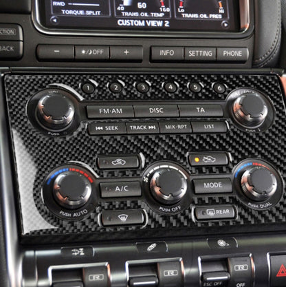 Car Carbon Fiber Instrument Control Panel Decorative Sticker for Nissan GTR R35 2008-2016, Left Drive, Instrument Control Panel, Left Drive