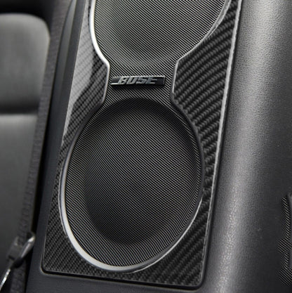 Car Carbon Fiber Rear Seat Speaker Decorative Sticker for Nissan GTR R35 2008-2016, Left and Right Drive Universal, Rear Seat Speaker