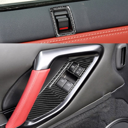 6 PCS Car Carbon Fiber Window Lift Button Door Lock Decorative Sticker for Nissan GTR R35 2008-2016, Left Drive, Window Lift Button Door Lock, Left Drive