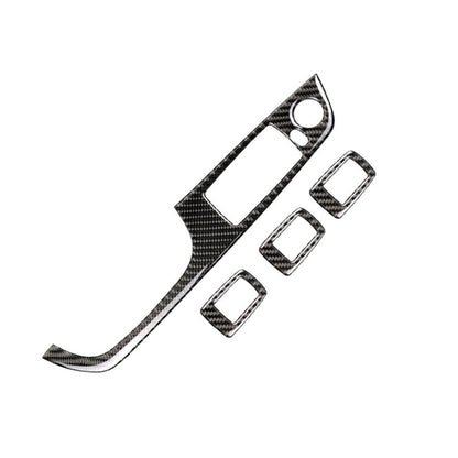 4 PCS Carbon Fiber Car Left Driving Lifting Panel Decorative Sticker without Folding for BMW E90 / 320i / 325i, Diameter: 37.8cm, without Folding,Diameter: 37.8cm