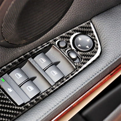 4 PCS Carbon Fiber Car Left Driving Lifting Panel Decorative Sticker with Folding for BMW E90 / 320i / 325i, Diameter: 37.8cm, Diameter: 37.8cm