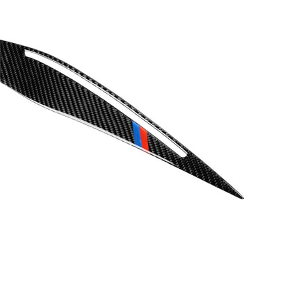 1 Pair Carbon Fiber Car Lamp Eyebrow Decorative Sticker for BMW E90 / 318i / 320i / 325i 2009-2012, Lamp Eyebrow(Three Color), Lamp Eyebrow