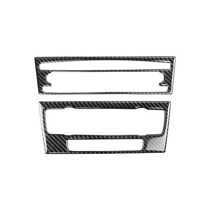Carbon Fiber Car Central Control CD Panel Decorative Sticker for BMW E90 / E92 2005-2012, Non Navigation with Hole, CD Panel(Non Navigation with Hole)