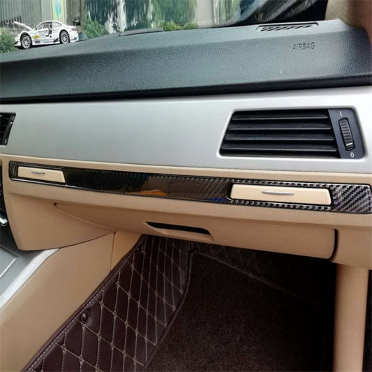 Carbon Fiber Car Left Driving Middle Control Decorative Sticker for BMW E90 / E92 / E93 2005-2012, Left Driving Middle Control