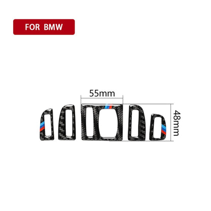 5 PCS Carbon Fiber Car Air Outlet Decorative Sticker for BMW 5 Series F10 2011-2017, Air Outlet(Three Color), Air Outlet