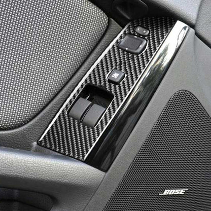 Car Carbon Fiber Main Driving Seat Lift Decorative Sticker for Mazda RX8 2004-2008, Left Drive Low-configured, Main Driving Seat Lift, Left Drive Low-configured