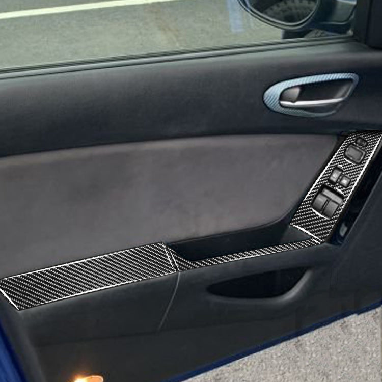 Car Carbon Fiber Main Driving Seat Lift Decorative Sticker for Mazda RX8 2004-2008, Left Drive High-configured, Main Driving Seat Lift, Left Drive High-configured