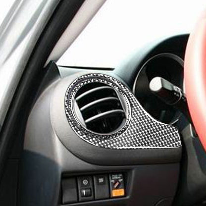 Car Carbon Fiber Dashboard Air Outlet Decorative Sticker for Mazda RX8 2004-2008, Left Drive, Dashboard Air Outlet