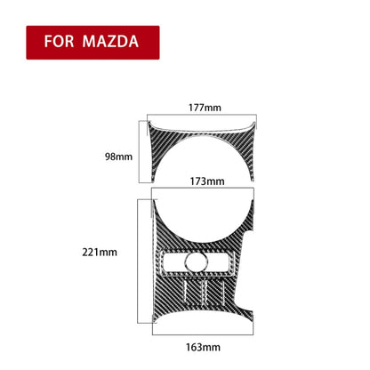 5 in 1 Car Carbon Fiber Gear Position Console Decorative Sticker for Mazda RX8 2004-2008, Left and Right Drive Universal, Gear Position Console