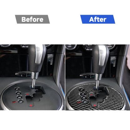 Car Carbon Fiber Gear Panel Decorative Sticker for Mazda RX8 2004-2008, Left Drive, Gear Panel