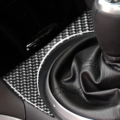 Car Carbon Fiber Gear Position Console Upper Decorative Sticker for Mazda RX8 2004-2008, Left and Right Drive Universal, Gear Position Console Upper
