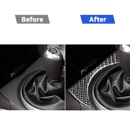 Car Carbon Fiber Gear Position Console Upper Decorative Sticker for Mazda RX8 2004-2008, Left and Right Drive Universal, Gear Position Console Upper