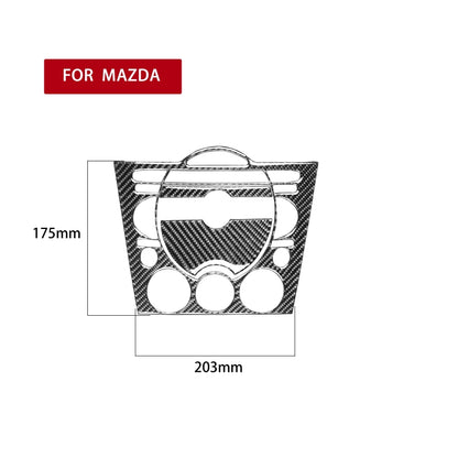 3 in 1 Car Carbon Fiber Dashboard Multimedia Panel Decorative Sticker for Mazda RX8 2004-2008, Left and Right Drive Universal, Dashboard Multimedia Panel