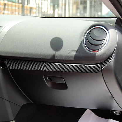 2 in 1 Car Carbon Fiber Passenger Side Storage Decorative Sticker for Mazda RX8 2004-2008, Left and Right Drive Universal, Passenger Side Storage
