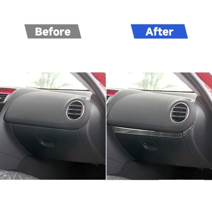2 in 1 Car Carbon Fiber Passenger Side Storage Decorative Sticker for Mazda RX8 2004-2008, Left and Right Drive Universal, Passenger Side Storage