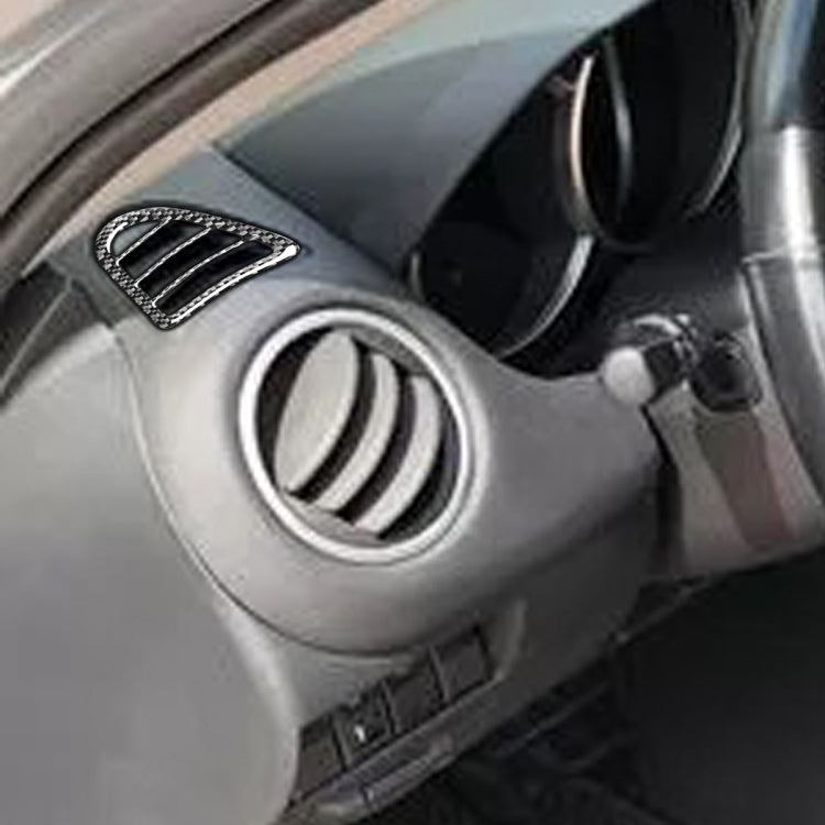 2 PCS Car Carbon Fiber Left and Right Air Outlet Decorative Sticker for Mazda RX8 2004-2008, Left and Right Drive Universal, Left and Right Air Outlet