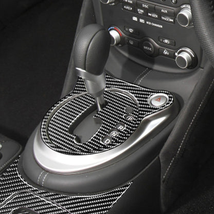 5 in 1 Car Carbon Fiber Gear Position Cup Holder Panel Decorative Sticker for Nissan 370Z Z34 2009-, Right Drive, Gear Position Cup Holder Panel Right Drive