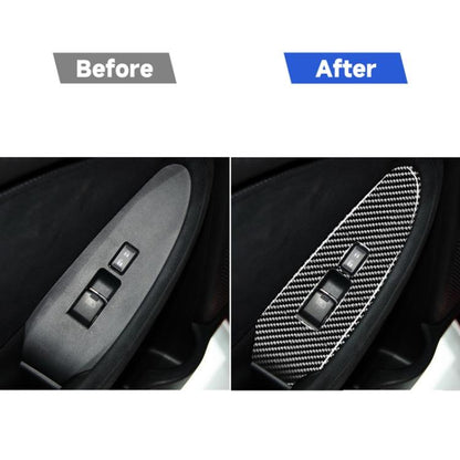 Car Carbon Fiber Vice Driving Side Door Lift Control Decorative Sticker for Nissan 370Z Z34 2009-, Right Drive, Vice Driving Side Door Lift Control Right Drive