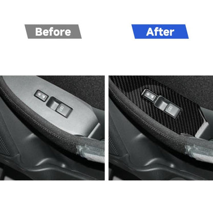 Car Carbon Fiber Vice Driving Side Door Lift Control Decorative Sticker for Nissan 370Z Z34 2009-, Left Drive, Vice Driving Side Door Lift Control Left Drive