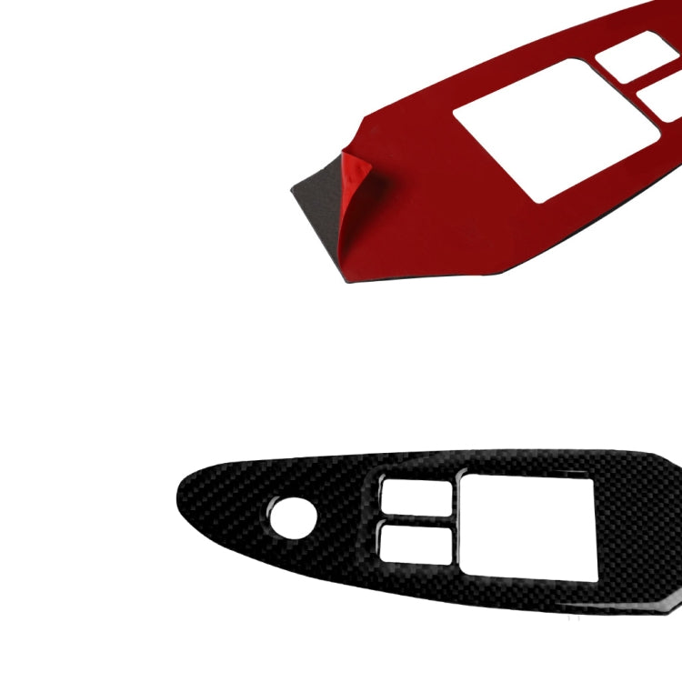 Car Carbon Fiber Main Driving Side Door Lift Control Decorative Sticker for Nissan 370Z Z34 2009-, Right Drive Low-configured, Main Driving Side Door Lift Control Right Drive