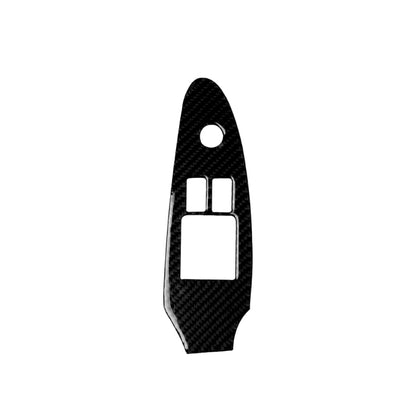 Car Carbon Fiber Main Driving Side Door Lift Control Decorative Sticker for Nissan 370Z Z34 2009-, Left Drive Low-configured, Main Driving Side Door Lift Control Left Drive