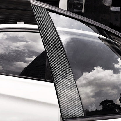 Car Carbon Fiber B Pillar Decorative Sticker for Audi A4L 2017-, Left and Right Drive Universal, For Audi A4L 2017-