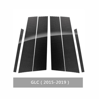 Car Carbon Fiber B Pillar Decorative Sticker for Mercedes-Benz GLC 2015-2019, Left and Right Drive Universal, For Mercedes-Benz GLC 2015-2019