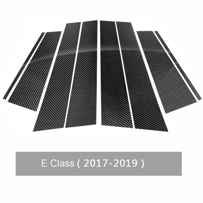 Car Carbon Fiber B Pillar Decorative Sticker for Mercedes-Benz E-Class 2017-2019, Left and Right Drive Universal, For Mercedes-Benz E-Class 2017-2019