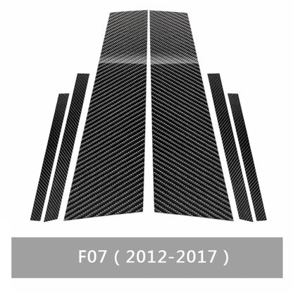 Car Carbon Fiber B Pillar Decorative Sticker for BMW 5GT F07 2012-2017, Left and Right Drive Universal, For BMW 5GT F07 2012-2017