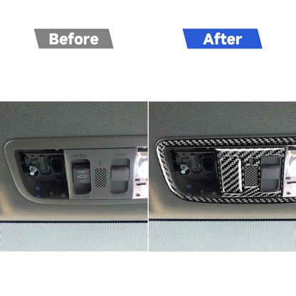2 in 1 Car Carbon Ceiling Light Panel Decorative Sticker for Honda Civic 8th Generation 2006-2011, Left and Right Drive Universal, Ceiling Light Panel