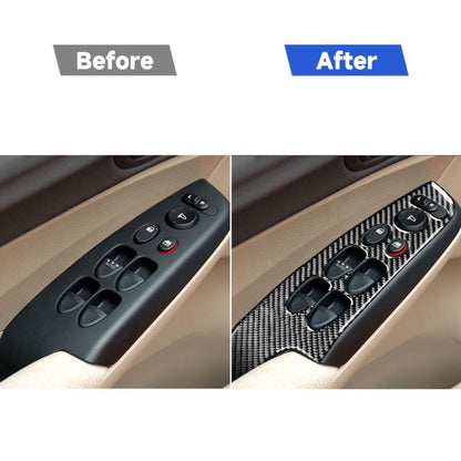 4 in 1 Car Carbon Fiber Glass Lift Panel Decorative Sticker for Honda Civic 8th Generation 2006-2011, Left Drive, Glass Lift Panel, Left Drive