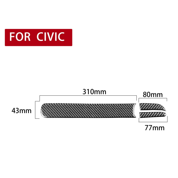 3 in 1 Car Carbon Fiber Front Passenger Seat Storage Box Decorative Sticker for Honda Civic 8th Generation 2006-2011, Right Drive, Front Passenger Seat Storage Box, Right Drive