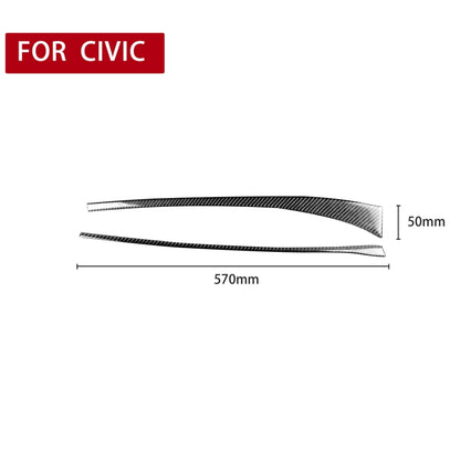 2 in 1 Car Carbon Fiber Front Passenger Seat Decorative Stripe for Honda Civic 8th Generation 2006-2011, Right Drive, Front Passenger Seat, Right Drive