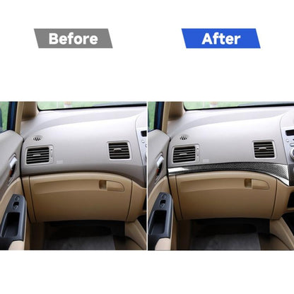 2 in 1 Car Carbon Fiber Front Passenger Seat Decorative Stripe for Honda Civic 8th Generation 2006-2011, Right Drive, Front Passenger Seat, Right Drive