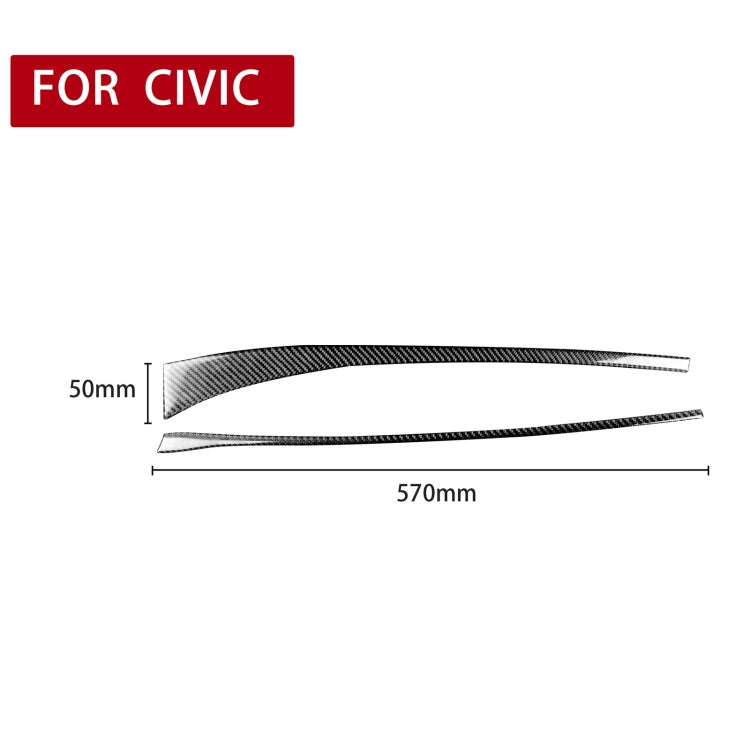 2 in 1 Car Carbon Fiber Front Passenger Seat Decorative Stripe for Honda Civic 8th Generation 2006-2011, Left Drive, Front Passenger Seat, Left Drive