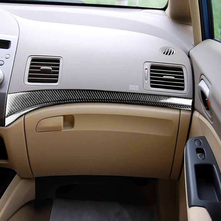2 in 1 Car Carbon Fiber Front Passenger Seat Decorative Stripe for Honda Civic 8th Generation 2006-2011, Left Drive, Front Passenger Seat, Left Drive