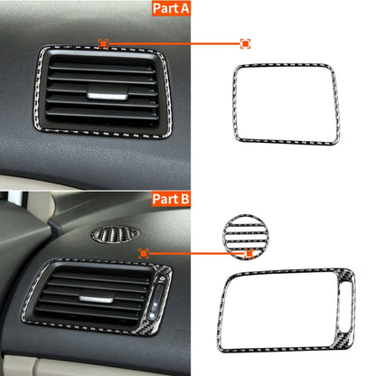 3 in 1 Car Carbon Fiber Front Passenger Seat Air Outlet Decorative Sticker for Honda Civic 8th Generation 2006-2011, Right Drive, Front Passenger Seat Air Outlet, Right Drive