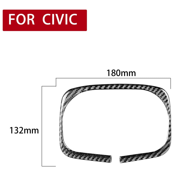 Car Carbon Fiber Rear Water Cup Holder Frame Decorative Sticker for Honda Civic 8th Generation 2006-2011, Left and Right Drive Universal, Rear Water Cup Holder Frame