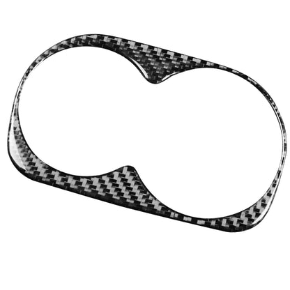 Car Carbon Fiber Rear Water Cup Holder Decorative Sticker for Honda Civic 8th Generation 2006-2011, Left and Right Drive Universal, Rear Water Cup Holder
