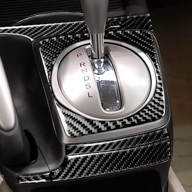 5 in 1 Car Carbon Fiber Manual Gear Panel Set Decorative Sticker for Honda Civic 8th Generation 2006-2011, Left Drive, Manual Gear Panel Set , Left Drive