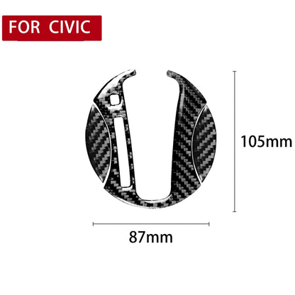 3 in 1 Car Carbon Fiber Automatic Gear Decorative Sticker for Honda Civic 8th Generation 2006-2011, Left Drive, Automatic Gear, Left Drive