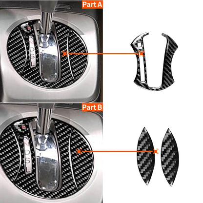 3 in 1 Car Carbon Fiber Automatic Gear Decorative Sticker for Honda Civic 8th Generation 2006-2011, Left Drive, Automatic Gear, Left Drive