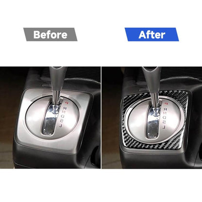 Car Carbon Fiber Automatic Gear Frame Decorative Sticker for Honda Civic 8th Generation 2006-2011, Right Drive, Automatic Gear Frame, Right Drive