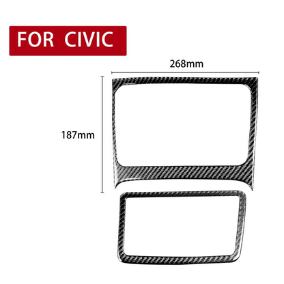 2 in 1 Car Carbon Fiber Storage Box Decorative Sticker for Honda Civic 8th Generation 2006-2011, Right Drive, Storage Box, Right Drive