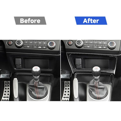 2 in 1 Car Carbon Fiber Storage Box Decorative Sticker for Honda Civic 8th Generation 2006-2011, Left Drive, Storage Box, Left Drive
