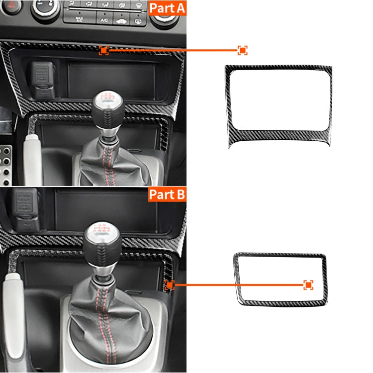 2 in 1 Car Carbon Fiber Storage Box Decorative Sticker for Honda Civic 8th Generation 2006-2011, Left Drive, Storage Box, Left Drive