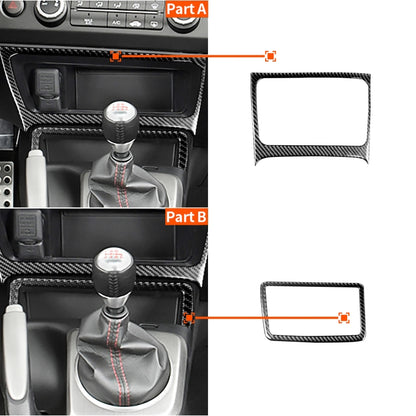 2 in 1 Car Carbon Fiber Storage Box Decorative Sticker for Honda Civic 8th Generation 2006-2011, Left Drive, Storage Box, Left Drive