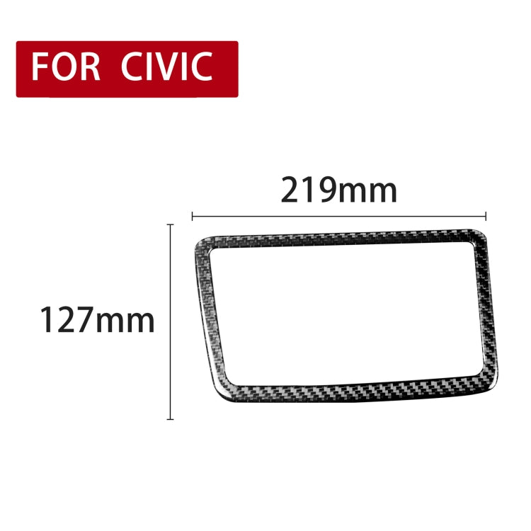 Car Carbon Fiber Small Storage Box Decorative Sticker for Honda Civic 8th Generation 2006-2011, Left Drive, Small Storage Box, Left Drive